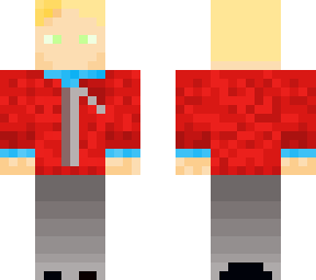 blond guy in red hoodie
