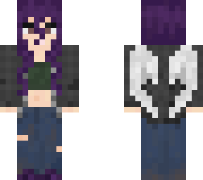 purple girl with wings