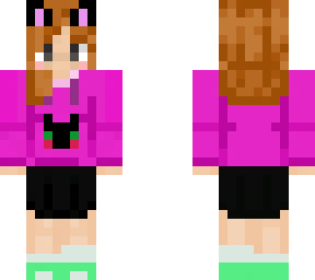 girl with magenta sweater