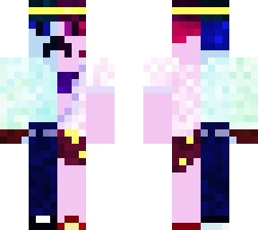 half blue and half pink