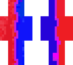red and blue design