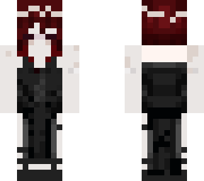 red hair elf black dress