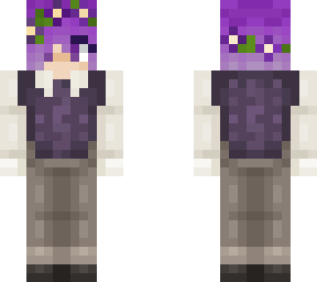 purple hair vest