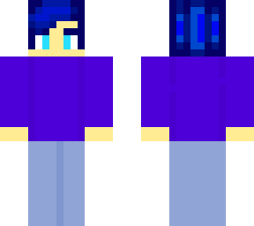 blue haired boy