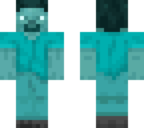 monochrome blue steve