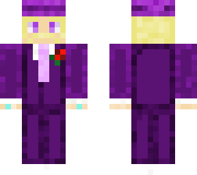 purple stache suit man