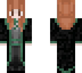 slytherin girl in robes