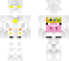 white enderman with yellow and techno honor