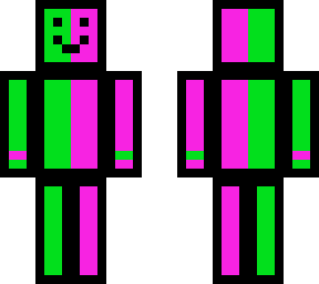 green and pink