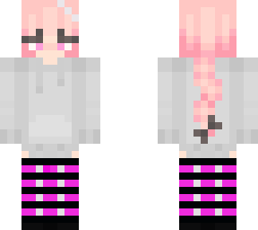 astolfo wearing a a white jacket and pink and black shocks