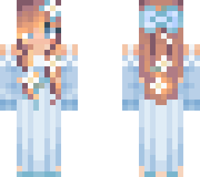 cute blue flower girl