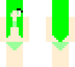 green little girl swimsuit