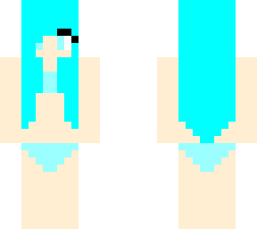 cyan little girl swimsuit