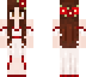 white dress with a little red