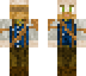 steampunk inventor with head on backwards
