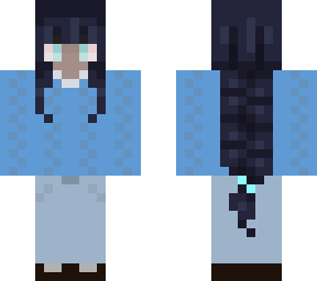 blue haired person