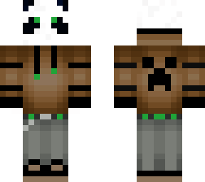 brown hoodie panda