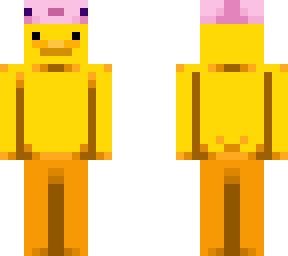 duck wearing axolotl hat