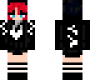 red head monochrome heart femboy/girl
