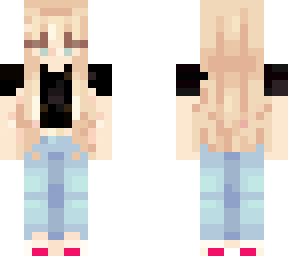 a blonde, blue eyed girl.
