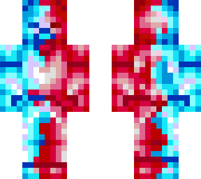 blue and red crystal steve