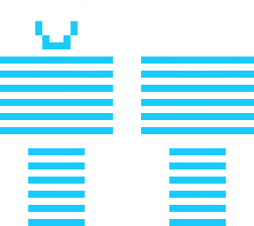cyan and whiye combo