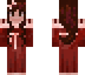 girl in a red dress