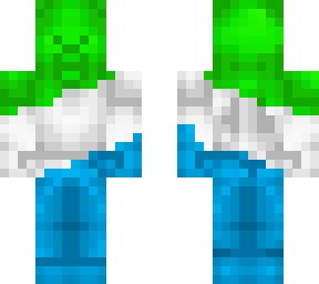 green white blue steve