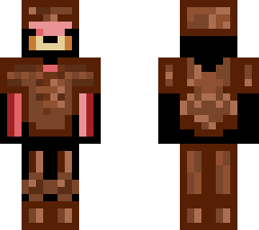 red monkey, brown amour