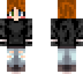 shorter-hair black hoodie flametail