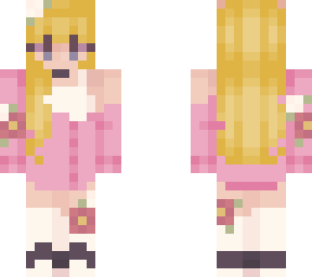 blonde pink main skin