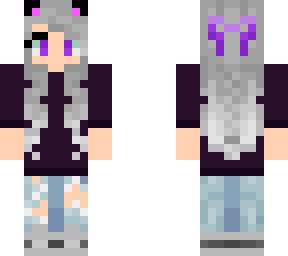 girl with purple hoodie
