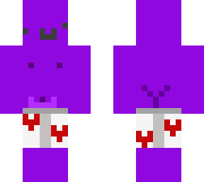 purple man wearing iconic cartoon underwear