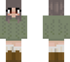short haired girl with green sweater:)