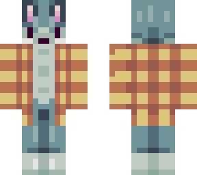 wolf with plaid jacket