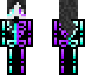 queen undead - cyan and purple split