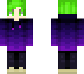 ketsume dark blue-purple fade hoodie (the end themed)