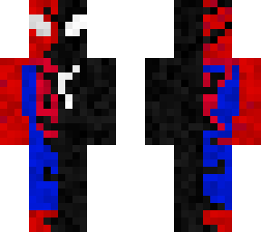 spider-man halfed venomised suit