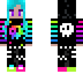 neon skull hoodie