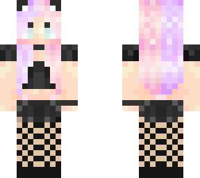 split dye pastel goth girl