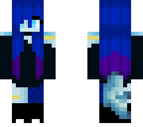 blue and purple ombre siren girl