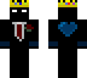 crown suit blue heart sweat