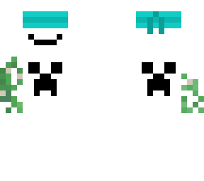 white blob with cyan blindfold