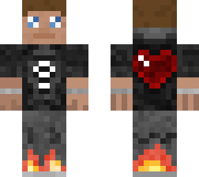 heart hoodie flame pants
