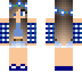 navy blue plaid brunette flower hair band girl