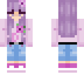 purple cherry blossom girl