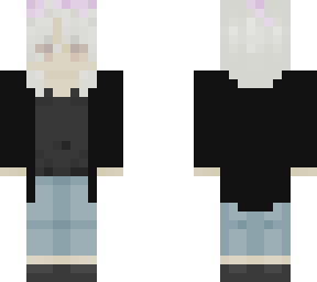 white haired russian guy dressed in french attire /w lavender bows