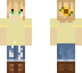blonde sun flower girl