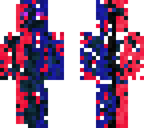blue and red
