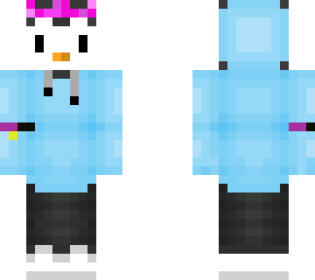 blue hoodied penguin